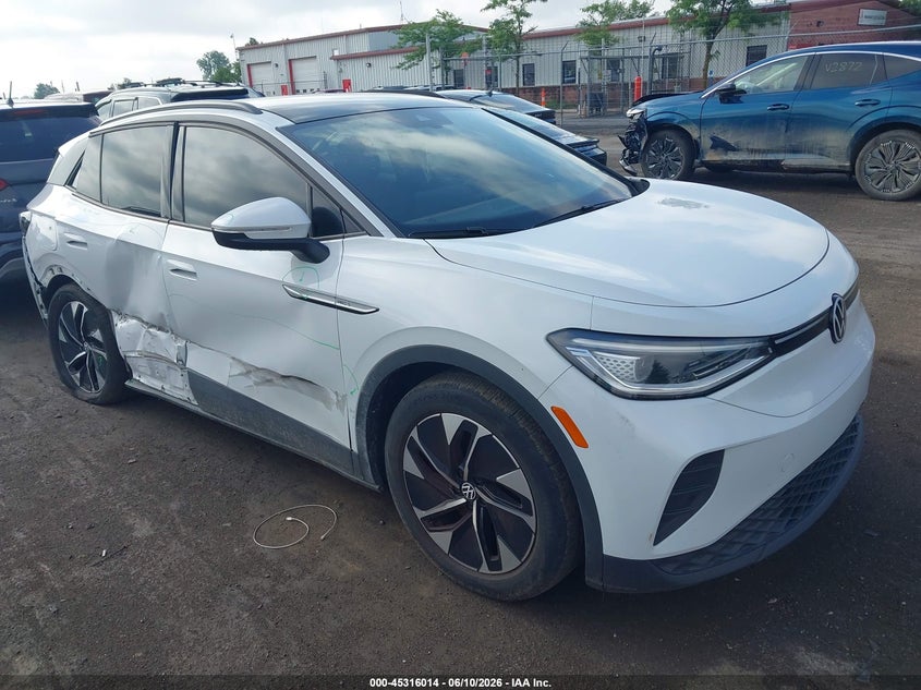 2021 Volkswagen Id.4 VIN WVGTMPE21MP030038 IAAI salvage auction — SIDE, Salvage Title, sold $7,600 on 2026-08-16 (photo 1)