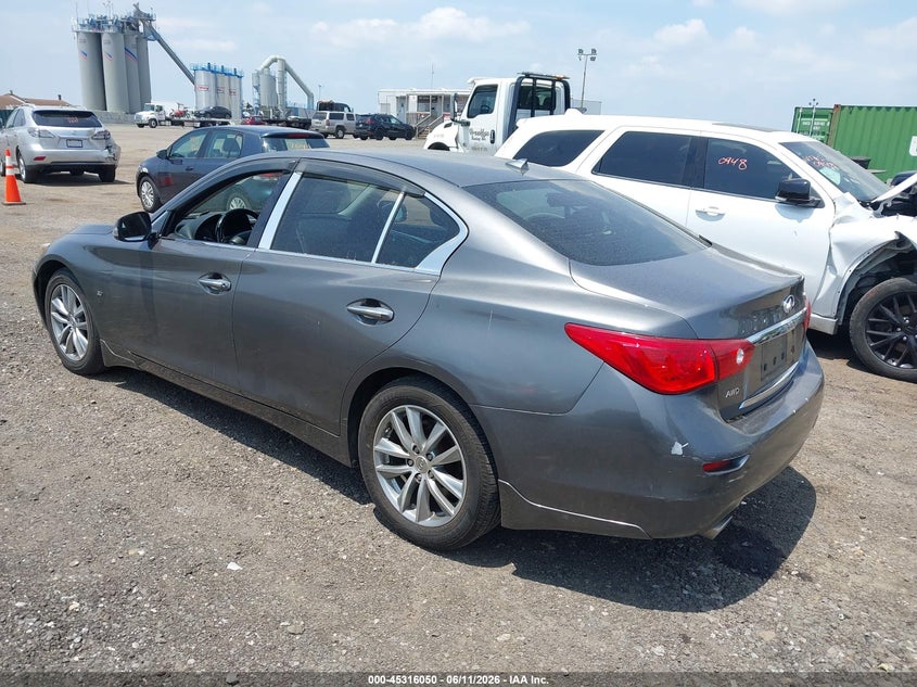 2015 Infiniti Q50 VIN JN1BV7AR7FM412663 IAAI salvage auction — FRONT END, Salvage Title, sold $75 on 2026-07-21 (photo 3)