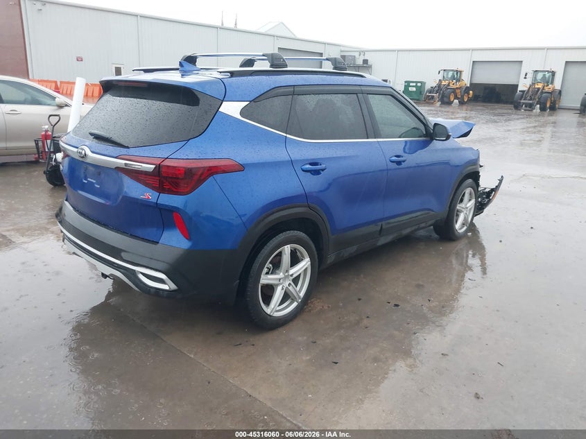 2021 Kia Seltos VIN KNDEU2AA9M7105694 IAAI salvage auction — FRONT END, Salvage Title, sold $2,250 on 2026-07-29 (photo 4)