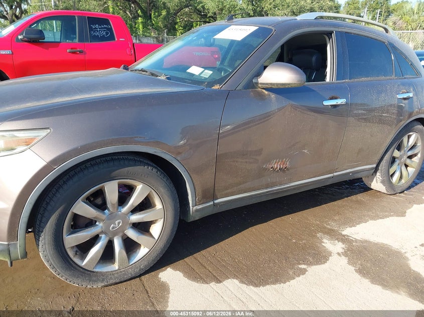 2004 Infiniti Fx45 VIN JNRBS08W84X400591 IAAI salvage auction — LEFT SIDE, Clear (Florida), sold $525 on 2026-07-08 (photo 6)