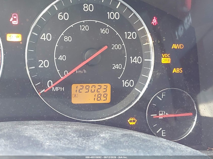 2004 Infiniti Fx45 VIN JNRBS08W84X400591 IAAI salvage auction — LEFT SIDE, Clear (Florida), sold $525 on 2026-07-08 (photo 7)