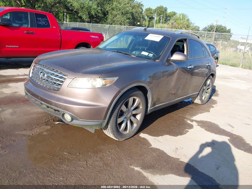 2004 Infiniti Fx45 VIN JNRBS08W84X400591 IAAI salvage auction — LEFT SIDE, Clear (Florida), sold $525 on 2026-07-08 (photo 2)