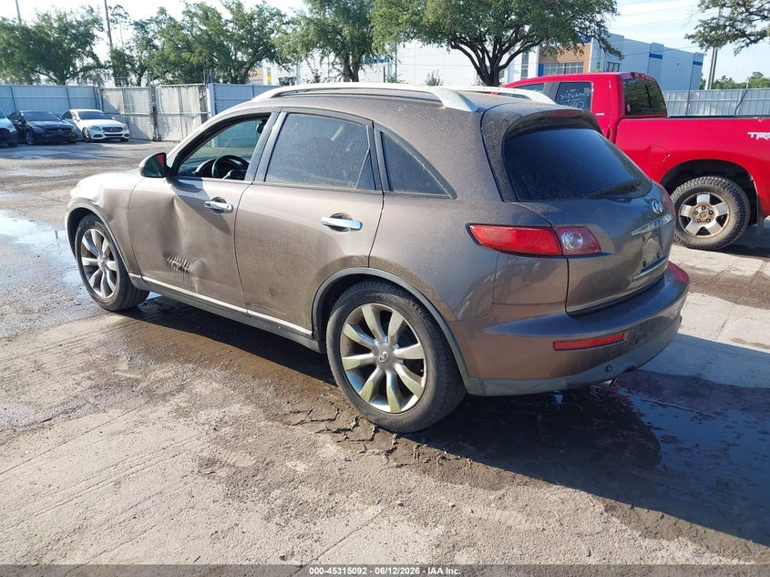 2004 Infiniti Fx45 VIN JNRBS08W84X400591 IAAI salvage auction — LEFT SIDE, Clear (Florida), sold $525 on 2026-07-08 (photo 3)