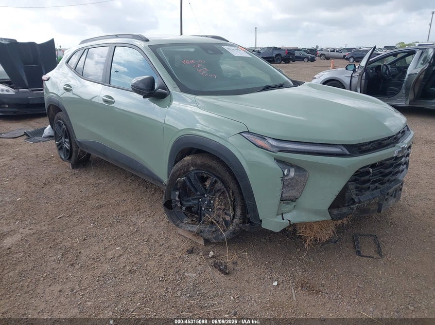 2024 Chevrolet Trax VIN KL77LKE22RC151474 IAAI salvage auction — FRONT END, Salvage (Texas), sold $1,350 on 2026-07-29 (photo 1)