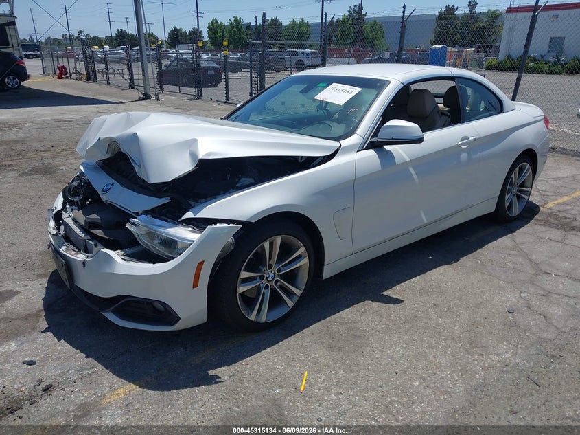 2017 BMW 4er VIN WBA4U7C36H5J54891 IAAI salvage auction — FRONT END, Salvage (California), sold $2,550 on 2026-07-28 (photo 2)