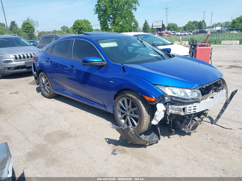 2017 Honda Civic VIN 19XFC2F75HE204880 IAAI salvage auction — FRONT END, Salvage Title, sold $825 on 2026-07-18 (photo 1)