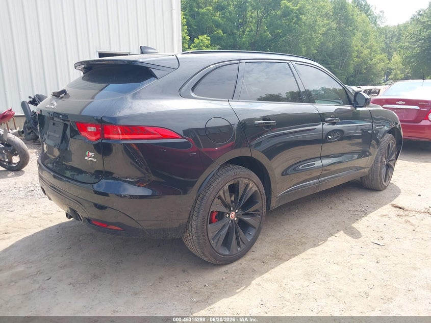 2018 Jaguar F-pace VIN SADCM2FV6JA252951 IAAI salvage auction — FRONT END, Rebuildable (Florida), sold $6,300 on 2026-07-18 (photo 4)