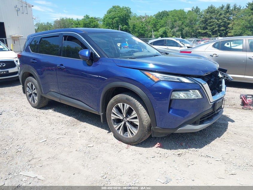 2021 Nissan Rogue VIN JN8AT3BB9MW204086 IAAI salvage auction — FRONT END, Salvage Title, sold $6,050 on 2026-07-28 (photo 1)