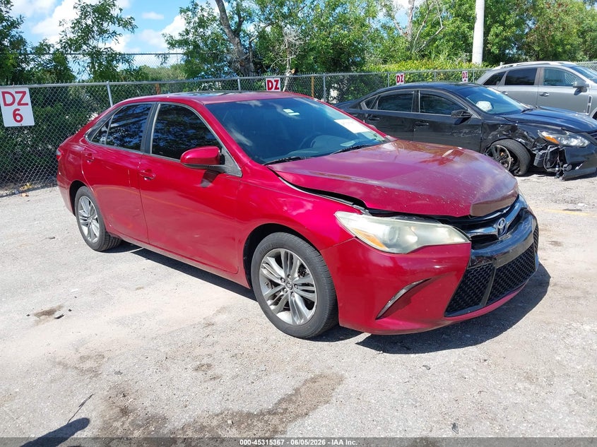 2015 Toyota Camry VIN 4T1BF1FKXFU924383 IAAI salvage auction — FRONT END, Salvage Title, sold $3,800 on 2026-07-06 (photo 1)