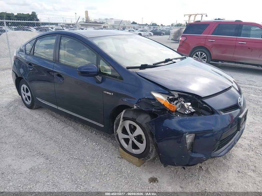 2014 Toyota Prius VIN JTDKN3DU8E1745251 IAAI salvage auction — RIGHT FRONT, Salvage Title, sold $850 on 2026-07-28 (photo 1)