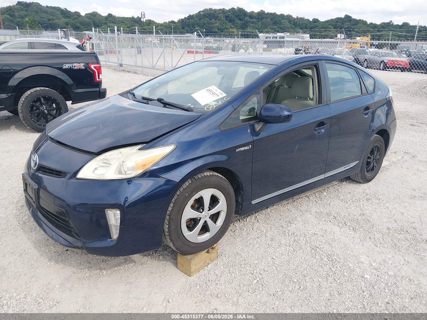 2014 Toyota Prius VIN JTDKN3DU8E1745251 IAAI salvage auction — RIGHT FRONT, Salvage Title, sold $850 on 2026-07-28 (photo 2)