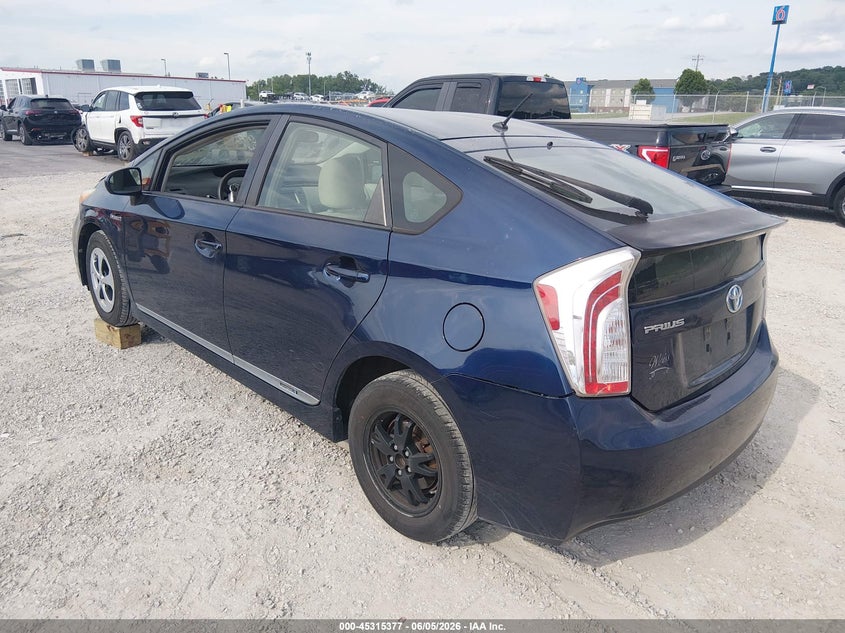 2014 Toyota Prius VIN JTDKN3DU8E1745251 IAAI salvage auction — RIGHT FRONT, Salvage Title, sold $850 on 2026-07-28 (photo 3)