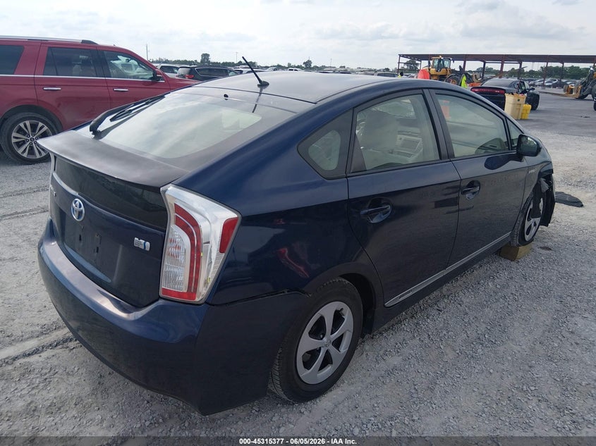 2014 Toyota Prius VIN JTDKN3DU8E1745251 IAAI salvage auction — RIGHT FRONT, Salvage Title, sold $850 on 2026-07-28 (photo 4)