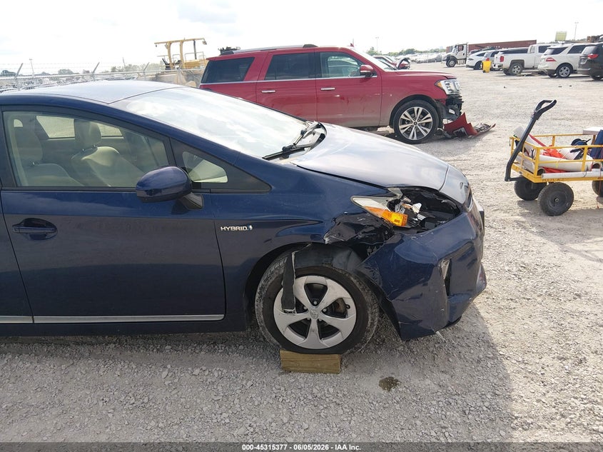 2014 Toyota Prius VIN JTDKN3DU8E1745251 IAAI salvage auction — RIGHT FRONT, Salvage Title, sold $850 on 2026-07-28 (photo 6)