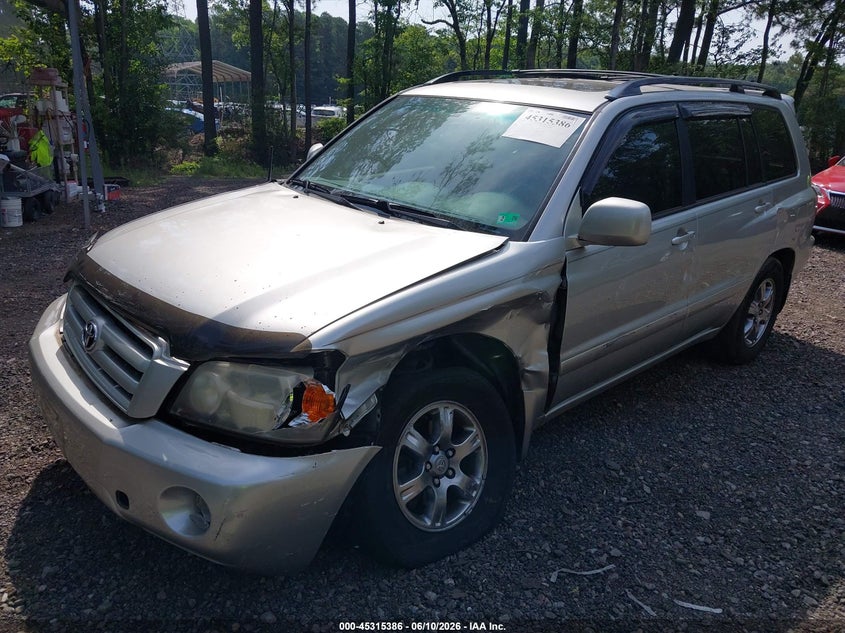 2007 Toyota Highlander VIN JTEHP21A170219010 IAAI salvage auction — LEFT SIDE, Clear (Virginia), sold $900 on 2026-07-14 (photo 2)