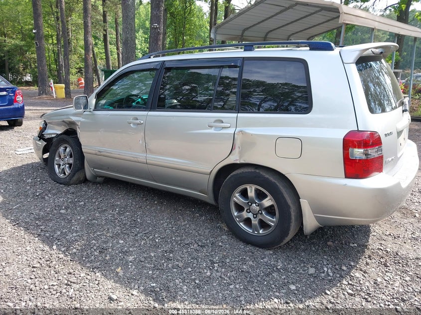 2007 Toyota Highlander VIN JTEHP21A170219010 IAAI salvage auction — LEFT SIDE, Clear (Virginia), sold $900 on 2026-07-14 (photo 3)