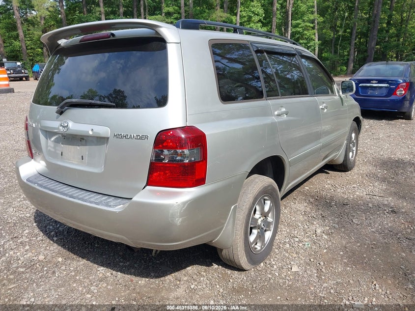 2007 Toyota Highlander VIN JTEHP21A170219010 IAAI salvage auction — LEFT SIDE, Clear (Virginia), sold $900 on 2026-07-14 (photo 4)