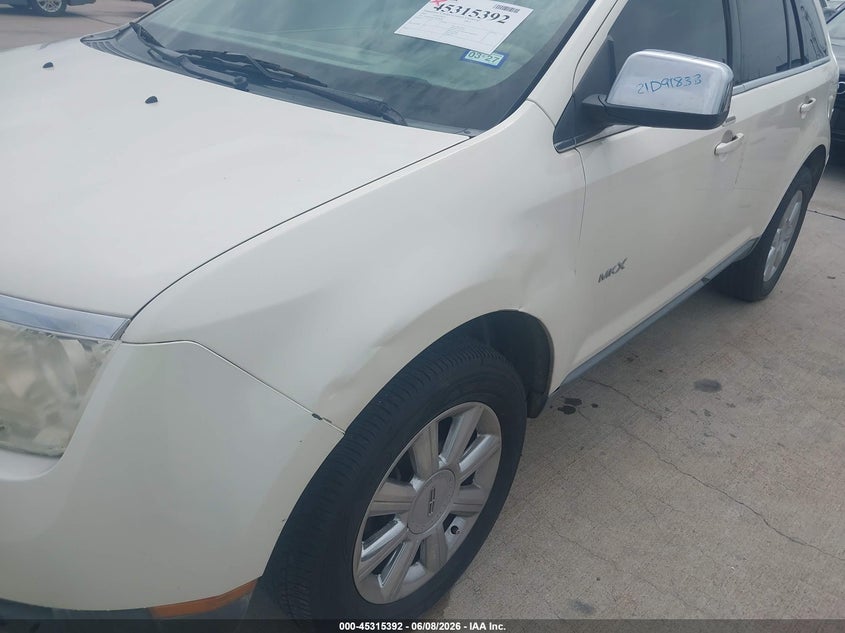 2007 Lincoln Mkx VIN 2LMDU68C27BJ08989 IAAI salvage auction — LEFT FRONT, Salvage (Texas), sold $800 on 2026-07-10 (photo 6)
