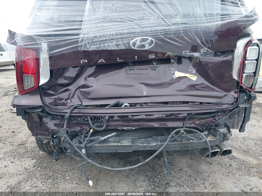 2022 Hyundai Palisade VIN KM8R74HEXNU454522 IAAI salvage auction — REAR END, Salvage Title, sold $8,500 on 2026-07-07 (photo 6)