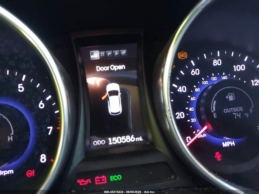 2013 Hyundai Santa fe VIN 5XYZW3LA4DG007562 IAAI salvage auction — NORMAL WEAR, Repossession Paperwork (Georgia), sold $1,050 on 2026-07-13 (photo 7)