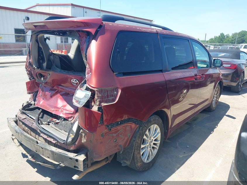 2012 Toyota Sienna VIN 5TDYK3DC9CS225943 IAAI salvage auction — FRONT & REAR, Salvage Title, sold $1,200 on 2026-07-20 (photo 4)