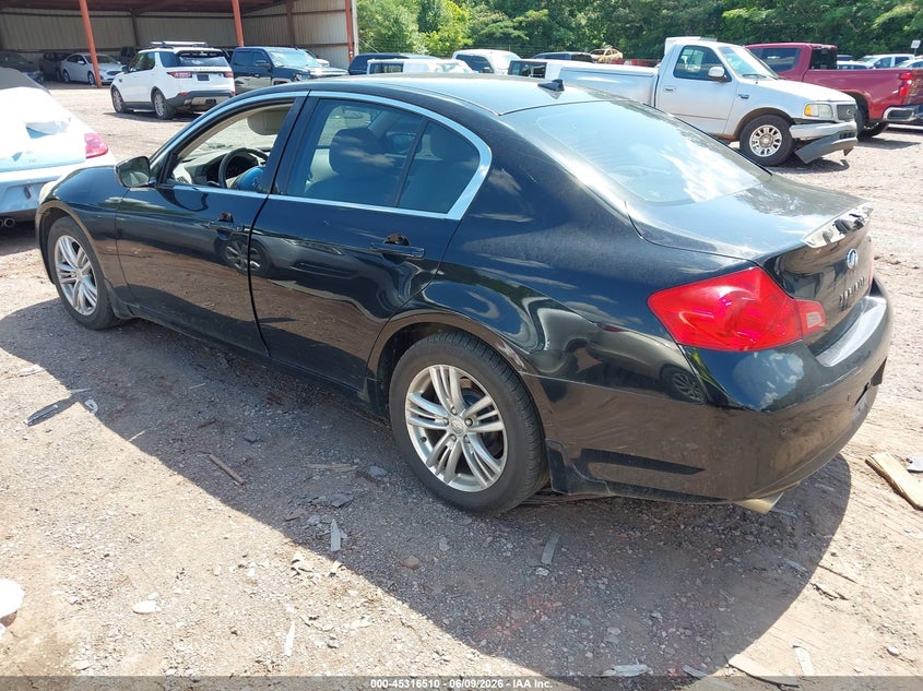 2012 Infiniti G VIN JN1CV6AR4CM972568 IAAI salvage auction — REAR END, Salvage Title, sold $950 on 2026-07-15 (photo 3)