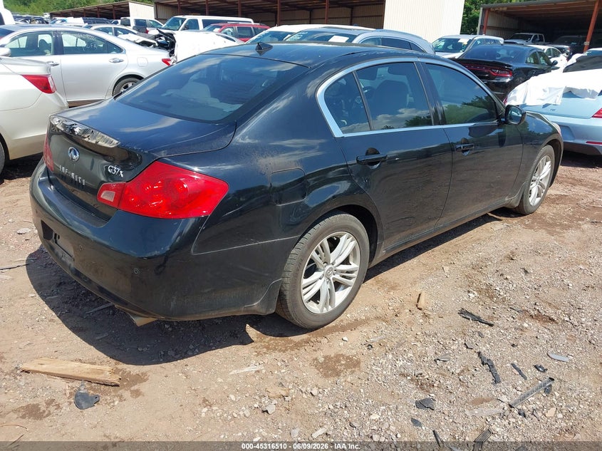 2012 Infiniti G VIN JN1CV6AR4CM972568 IAAI salvage auction — REAR END, Salvage Title, sold $950 on 2026-07-15 (photo 4)