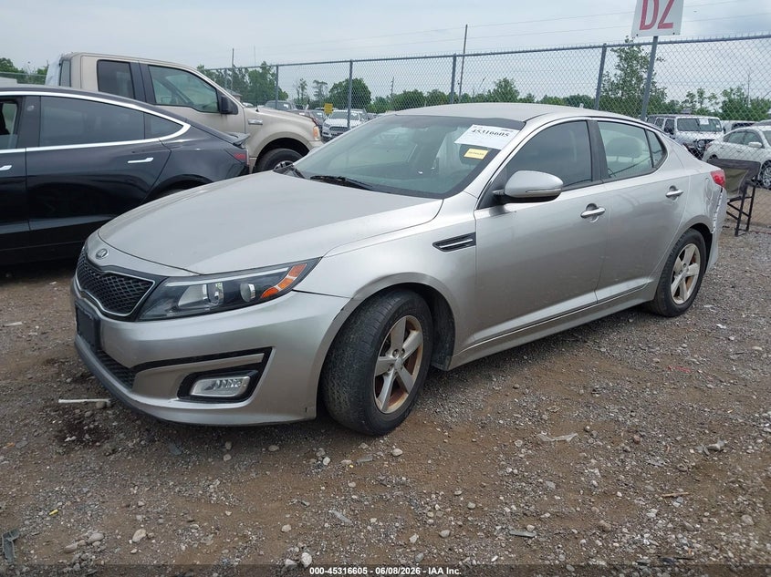 2014 Kia Optima VIN KNAGM4A75E5519350 IAAI salvage auction — NORMAL WEAR, Salvage Title, sold $350 on 2026-07-23 (photo 2)