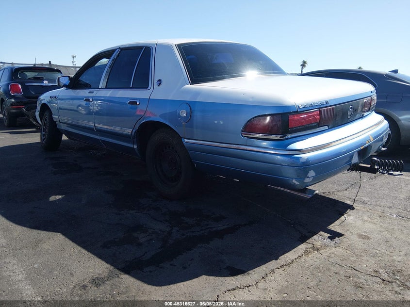 1993 Mercury Grand marquis VIN 2MELM75W5PX628377 IAAI salvage auction — NORMAL WEAR, Clear (Nevada), sold $25 on 2026-07-24 (photo 3)