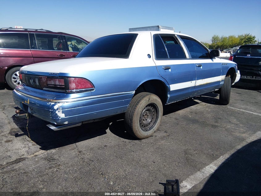 1993 Mercury Grand marquis VIN 2MELM75W5PX628377 IAAI salvage auction — NORMAL WEAR, Clear (Nevada), sold $25 on 2026-07-24 (photo 4)