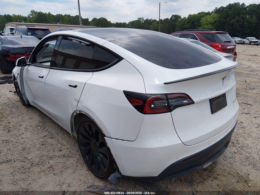 2022 Tesla Model y VIN 7SAYGDEF3NF362659 IAAI salvage auction — FRONT END, Salvage (North Carolina), sold $7,700 on 2026-07-30 (photo 3)
