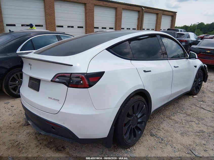 2022 Tesla Model y VIN 7SAYGDEF3NF362659 IAAI salvage auction — FRONT END, Salvage (North Carolina), sold $7,700 on 2026-07-30 (photo 4)