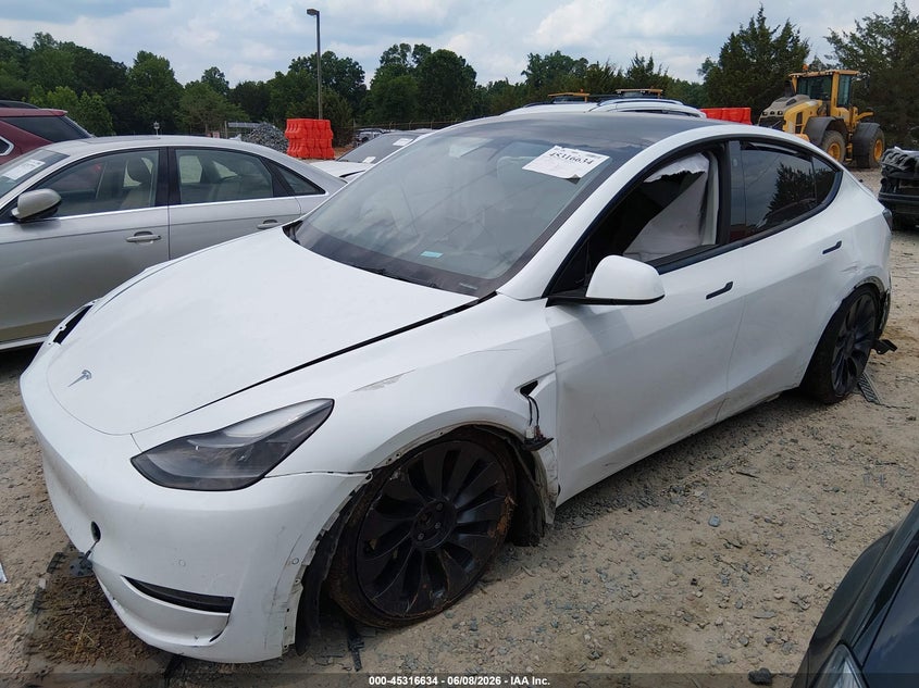 2022 Tesla Model y VIN 7SAYGDEF3NF362659 IAAI salvage auction — FRONT END, Salvage (North Carolina), sold $7,700 on 2026-07-30 (photo 6)