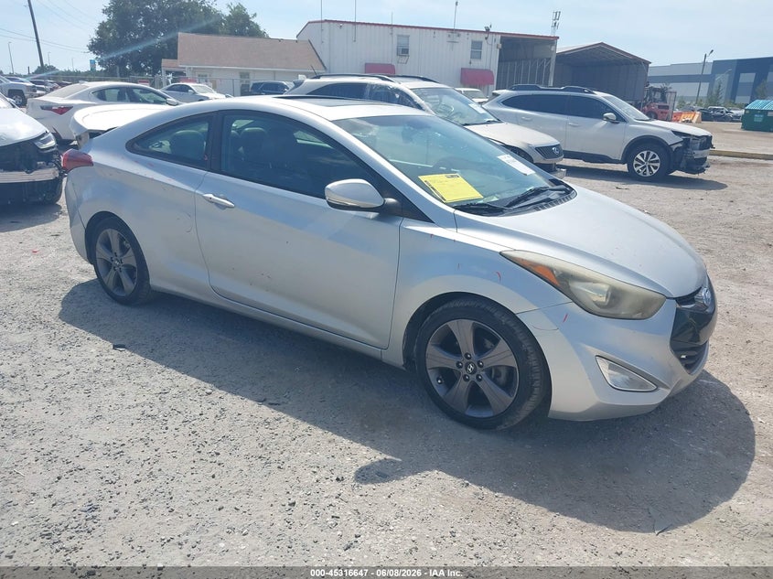 2014 Hyundai Elantra VIN KMHDH6AH6EU026356 IAAI salvage auction — REAR END, Rebuildable (Florida), sold $1,000 on 2026-07-28 (photo 1)