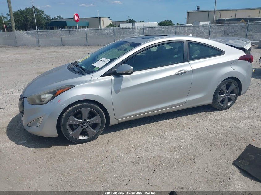 2014 Hyundai Elantra VIN KMHDH6AH6EU026356 IAAI salvage auction — REAR END, Rebuildable (Florida), sold $1,000 on 2026-07-28 (photo 2)