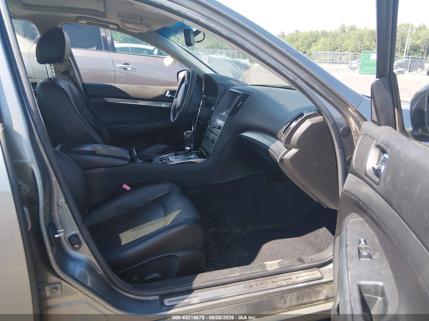 2010 Infiniti G37 VIN JN1CV6ARXAM458415 IAAI salvage auction — SIDE, Salvage (North Carolina), sold $425 on 2026-07-09 (photo 5)