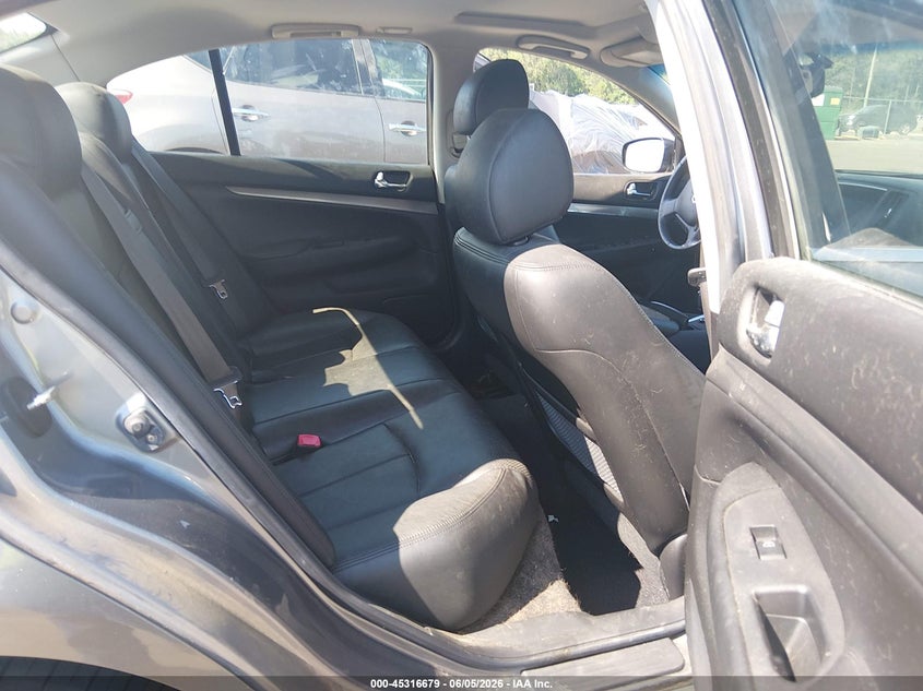 2010 Infiniti G37 VIN JN1CV6ARXAM458415 IAAI salvage auction — SIDE, Salvage (North Carolina), sold $425 on 2026-07-09 (photo 8)