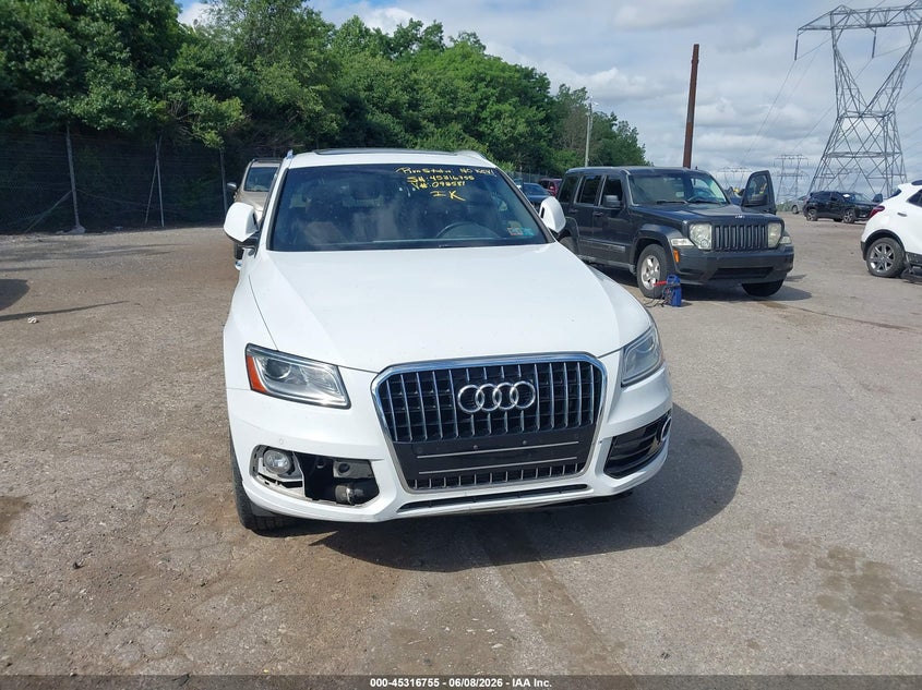 2016 Audi Q5 VIN WA1L2AFP3GA093581 IAAI salvage auction — NORMAL WEAR, Clear (Pennsylvania), sold $1,050 on 2026-07-17 (photo 6)