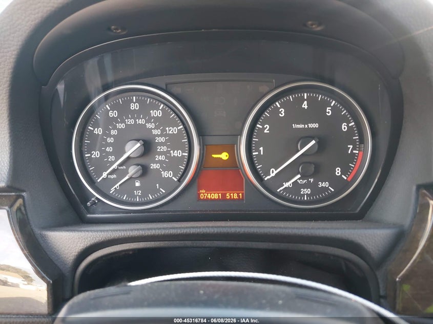 2013 BMW 3er VIN WBADX7C56DJ589856 IAAI salvage auction — FRONT END, Salvage Title, sold $2,050 on 2026-07-21 (photo 7)