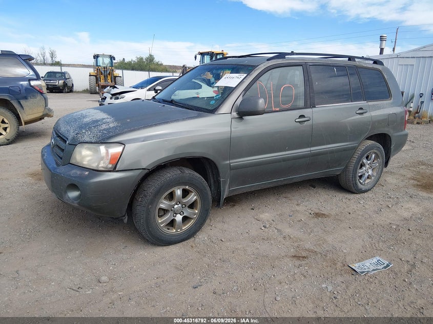 2007 Toyota Highlander VIN JTEEP21A170214179 IAAI salvage auction — NORMAL WEAR, Salvage (Colorado), sold $150 on 2026-07-08 (photo 2)