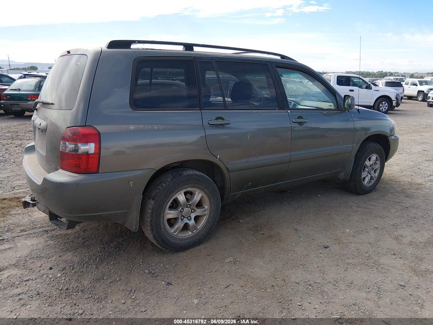2007 Toyota Highlander VIN JTEEP21A170214179 IAAI salvage auction — NORMAL WEAR, Salvage (Colorado), sold $150 on 2026-07-08 (photo 4)