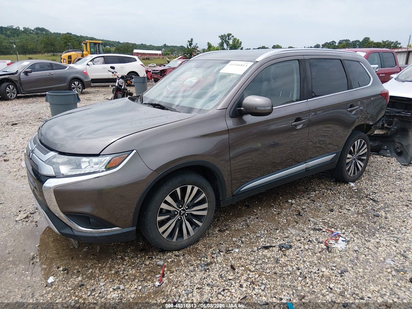 2019 Mitsubishi Outlander VIN JA4AD3A33KZ009044 IAAI salvage auction — REAR END, Salvage Title, sold $4,800 on 2026-07-09 (photo 2)