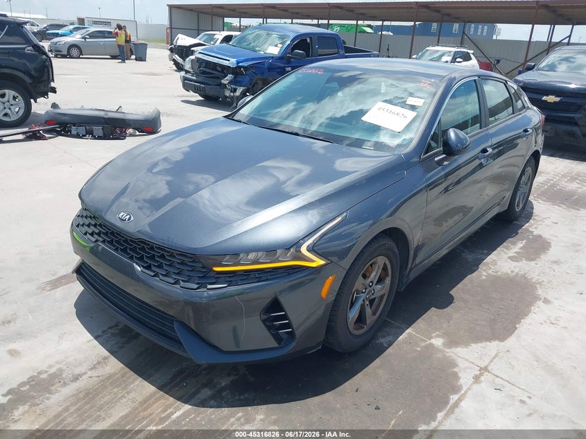 2021 Kia K5 VIN 5XXG14J22MG017681 IAAI salvage auction — LEFT & RIGHT, Original (Texas), sold $5,800 on 2026-07-29 (photo 2)