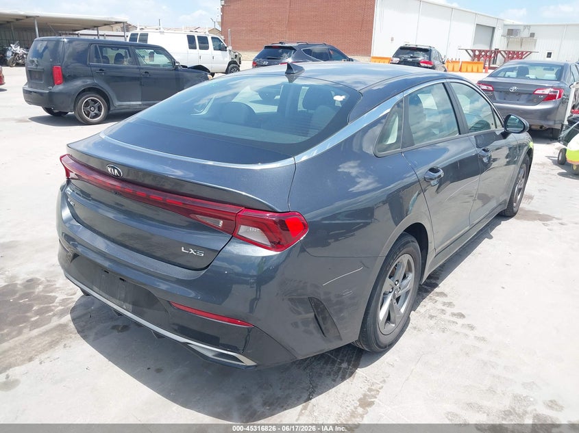 2021 Kia K5 VIN 5XXG14J22MG017681 IAAI salvage auction — LEFT & RIGHT, Original (Texas), sold $5,800 on 2026-07-29 (photo 4)