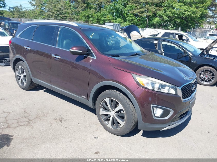 2016 Kia Sorento VIN 5XYPHDA15GG036745 IAAI salvage auction — FRONT END, Mv-907A (New York), sold $2,350 on 2026-07-28 (photo 1)