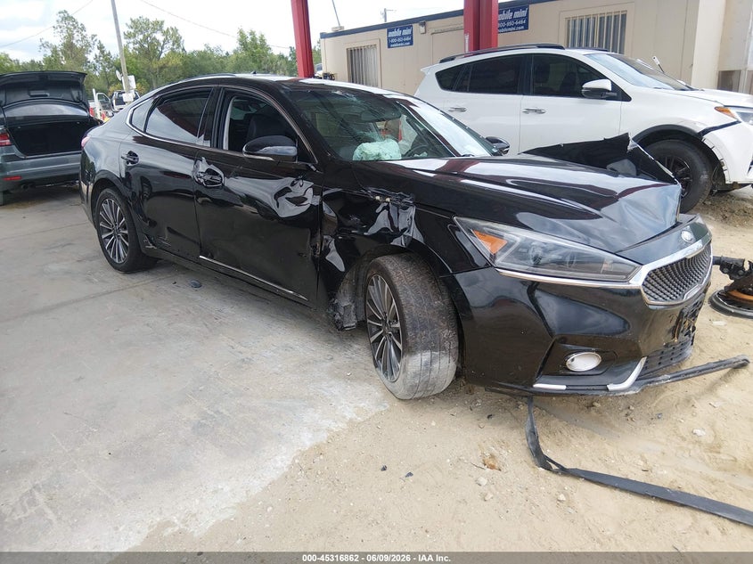 2017 Kia Cadenza VIN KNALC4J12H5089312 IAAI salvage auction — FRONT END, Salvage Title, sold $1,050 on 2026-07-14 (photo 1)