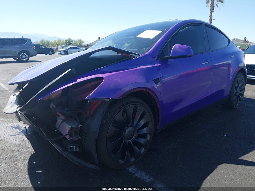 2024 Tesla Model y VIN 7SAYGDEF4RF158975 IAAI salvage auction — FRONT END, Salvage (Nevada), sold $3,150 on 2026-07-30 (photo 2)