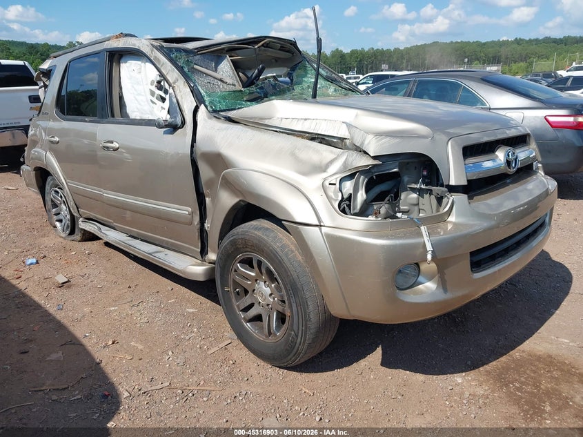 2006 Toyota Sequoia VIN 5TDZT38A26S269426 IAAI salvage auction — FRONT & REAR, Salvage (Alabama), sold $700 on 2026-07-13 (photo 1)