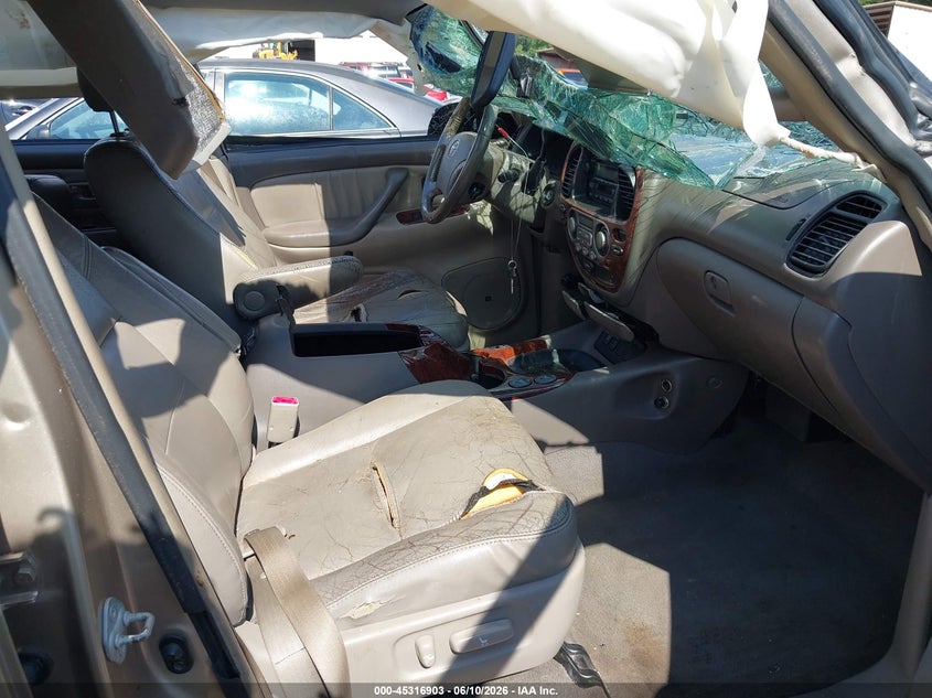 2006 Toyota Sequoia VIN 5TDZT38A26S269426 IAAI salvage auction — FRONT & REAR, Salvage (Alabama), sold $700 on 2026-07-13 (photo 5)
