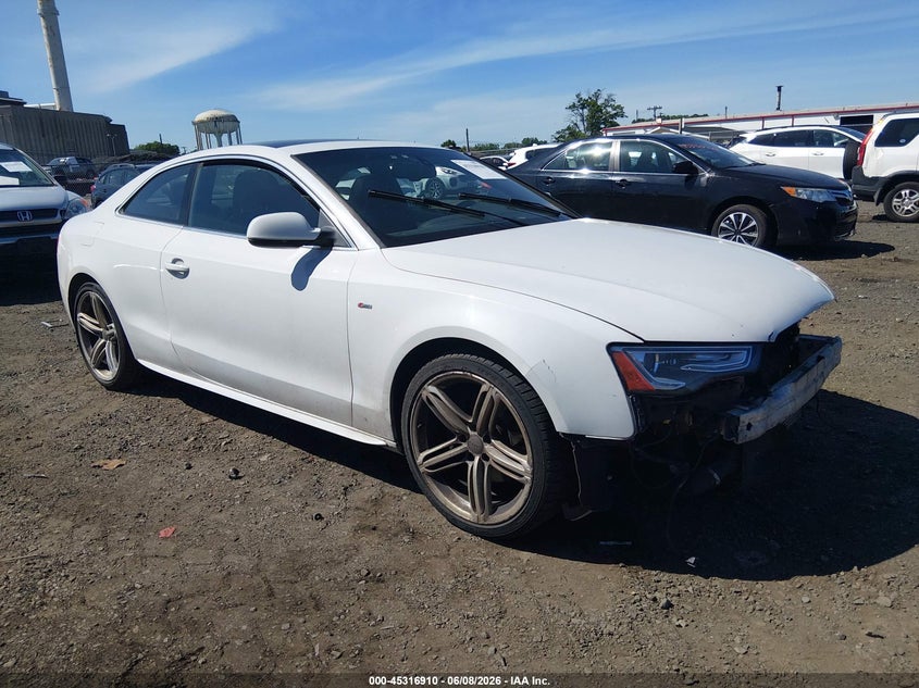 2013 Audi A5 VIN WAUWFAFR2DA040937 IAAI salvage auction — FRONT END, Salvage Title, sold $1,100 on 2026-07-20 (photo 1)